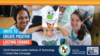 2018 M  Massachusetts In  Institute o  of T  Technology  + United W  Way C  Campaign  United Way