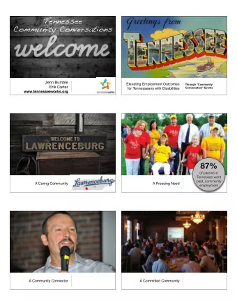 87%  of parents in  Tennessee want  paid, community  A Caring Community  A Pressing Need