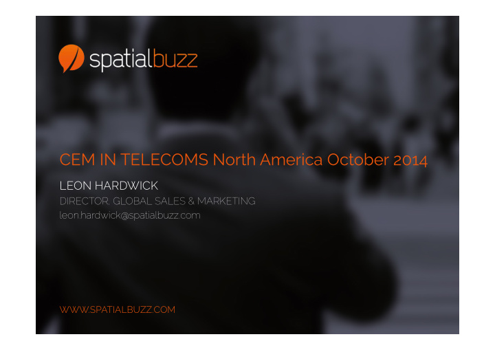 cem in telecoms north america october 2014