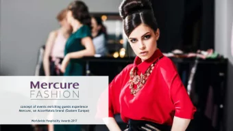 concept of events enriching guests experience  Mercure, an AccorHotels brand (Eastern Europe)