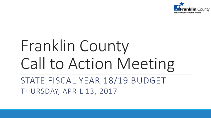 franklin county call to action meeting