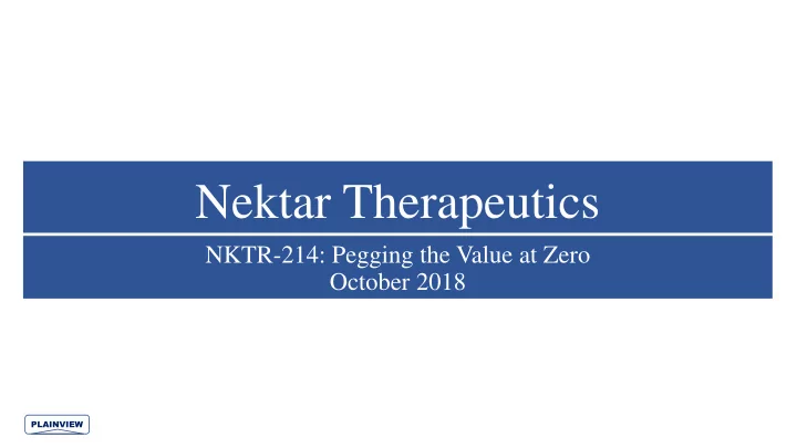 nektar therapeutics