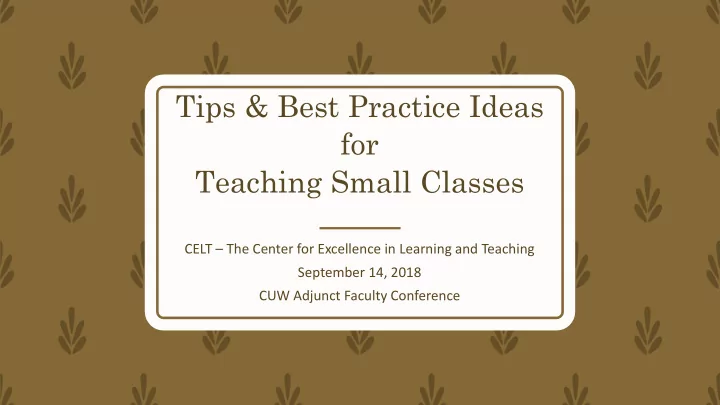 tips best practice ideas