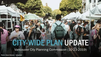 CITY-WIDE PLAN UPDATE  Vancouver City Planning Commission (10-23-2019) Photo: Dane Deaner /