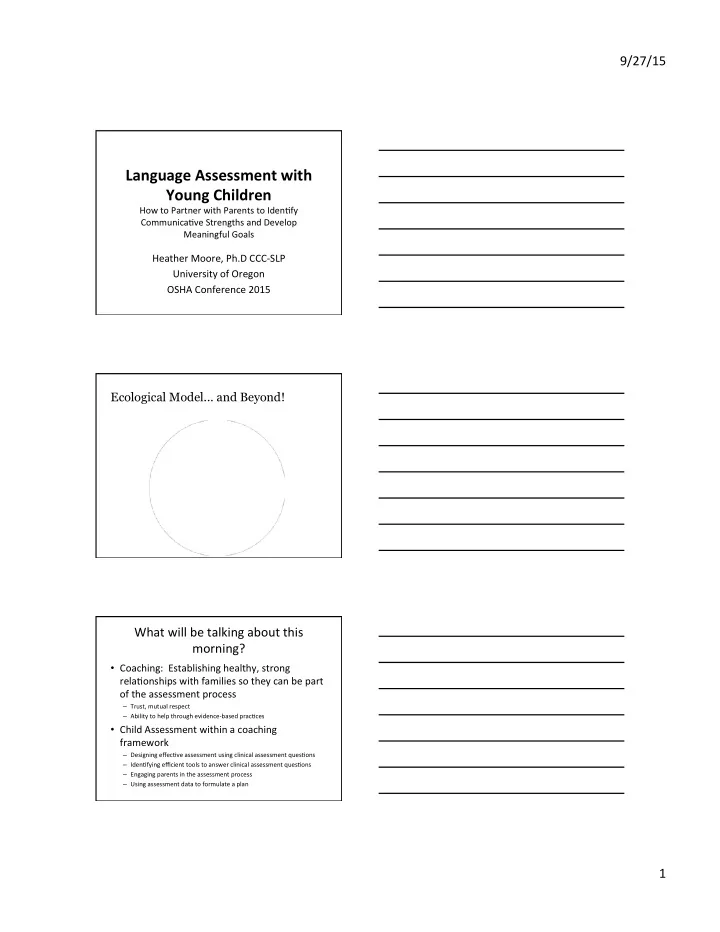 language assessment with young children