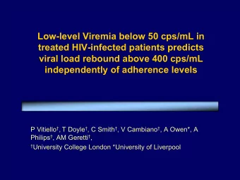 Low-level Viremia below 50 cps/mL in  treated HIV-infected patients predicts  viral load rebound