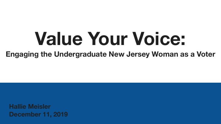 value your voice