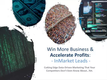 Win More Business &amp; Accelerate Profits :  - InMarket Leads -  Cutting Edge Data-Driven