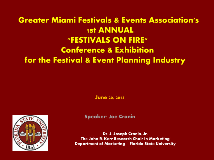 greater miami festivals events association s 1st annual