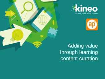 Adding value  through learning  content curation  Your curators  Rory Lawson  Stephen Walsh  Paul