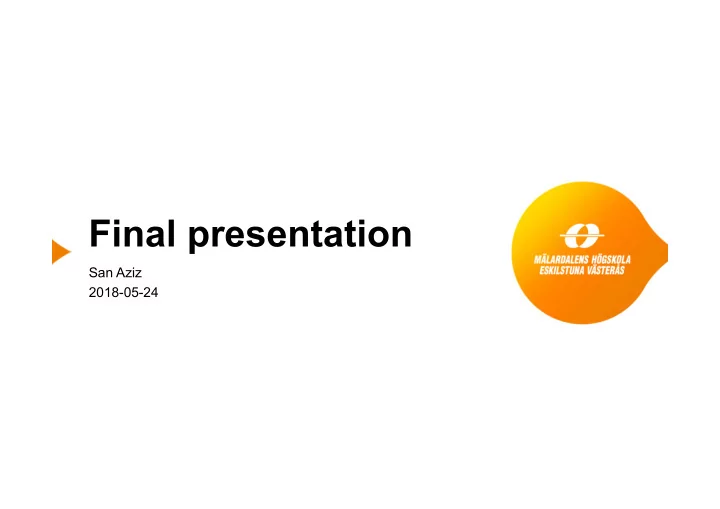 final presentation