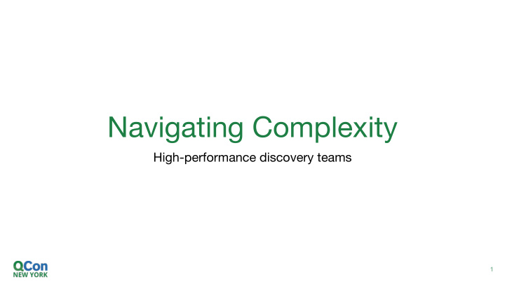 navigating complexity