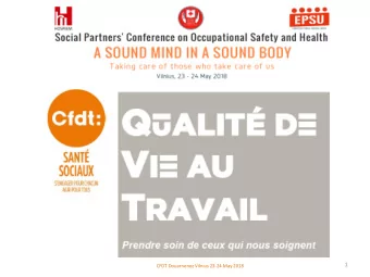 1  CFDT Douarnenez Vilnius 23-24 May 2018  2  CFDT Douarnenez Vilnius 23-24 May 2018  The quality