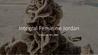 Integral Feminine Jordan  Mayyada Abu Jaber  The Five  Ecosystems  of Jordan  Source: Jordan's