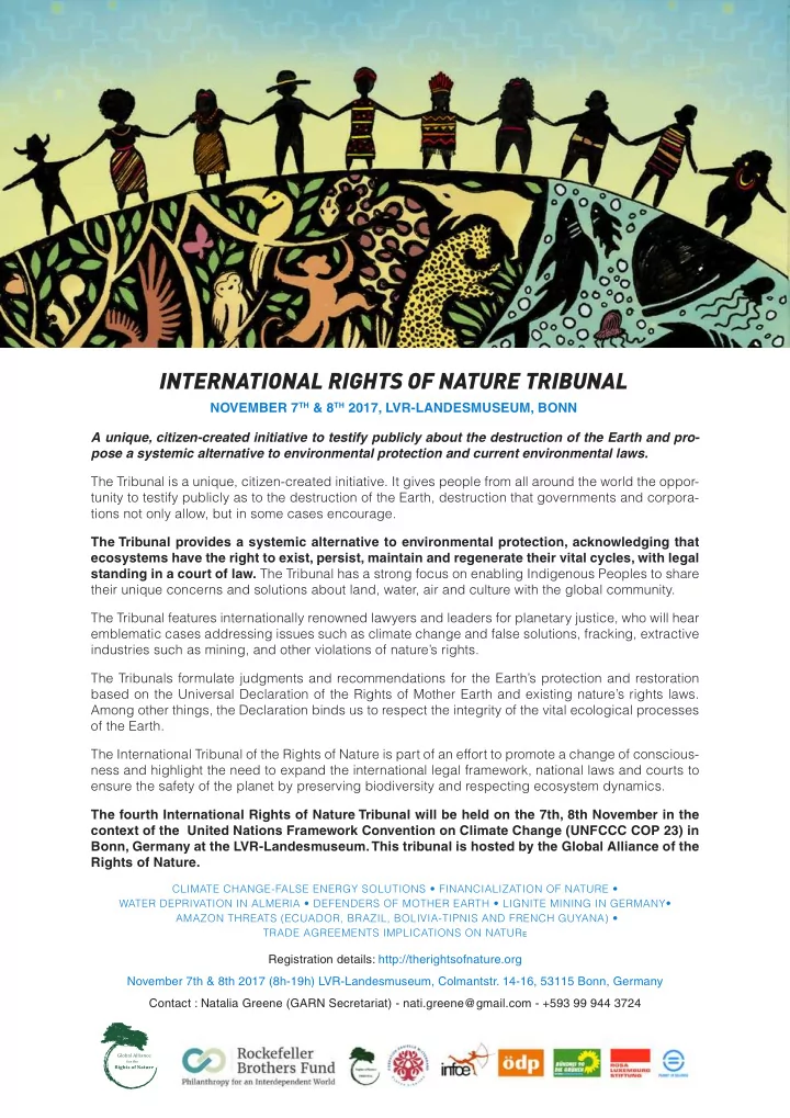international rights of nature tribunal