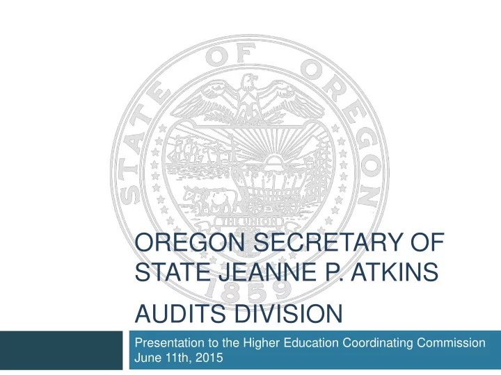 oregon secretary of state jeanne p atkins