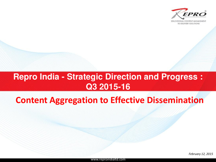 content aggregation to effective dissemination