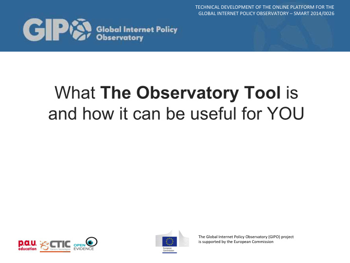what the observatory tool is and how it can be useful for