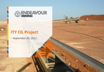 ITY CIL Project  September 20, 2017  SPEAKERS  TABLE OF CONTENT  SBASTIEN DE MONTESSUS 1 ITY