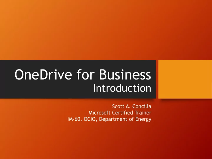 onedrive for business