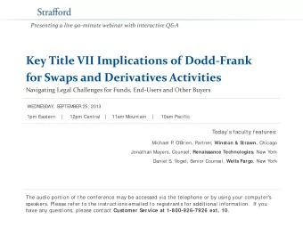 Presenting a live 90-minute webinar with interactive Q&amp;A  Key Title VII Implications of