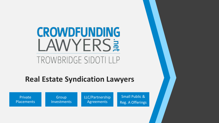 real estate syndication lawyers