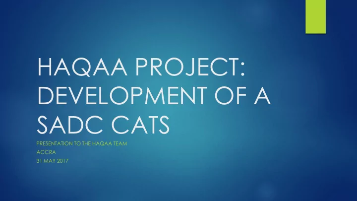 development of a