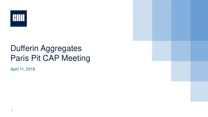 dufferin aggregates paris pit cap meeting