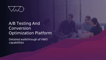 A/B Testing And Conversion Optimization Platform Detailed walkthrough of VWO  capabilities