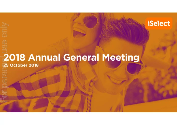 2018 annual general meeting