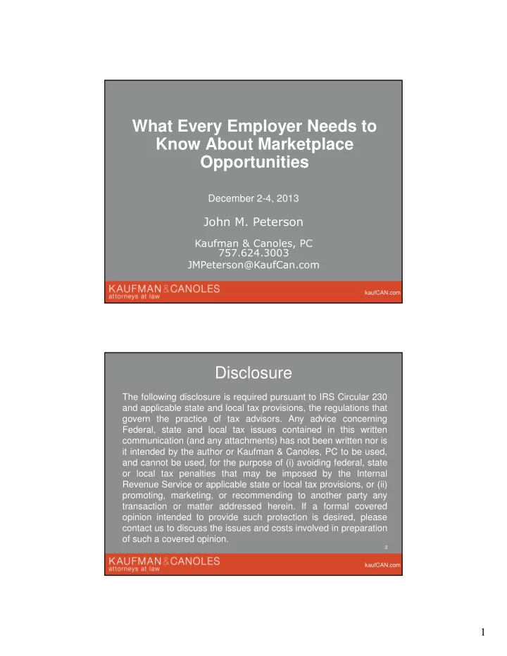 what every employer needs to know about marketplace