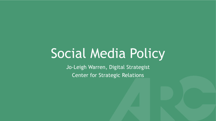 social media policy