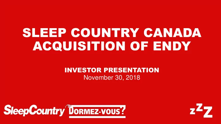 sleep country canada