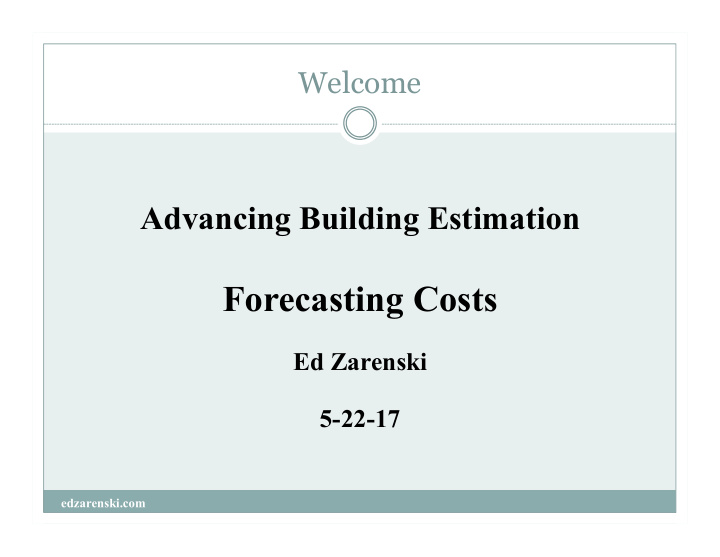 forecasting costs