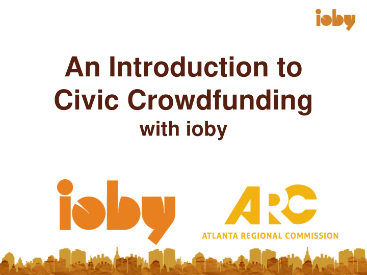 an introduction to civic crowdfunding