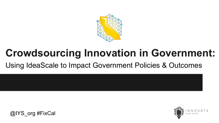 crowdsourcing innovation in government