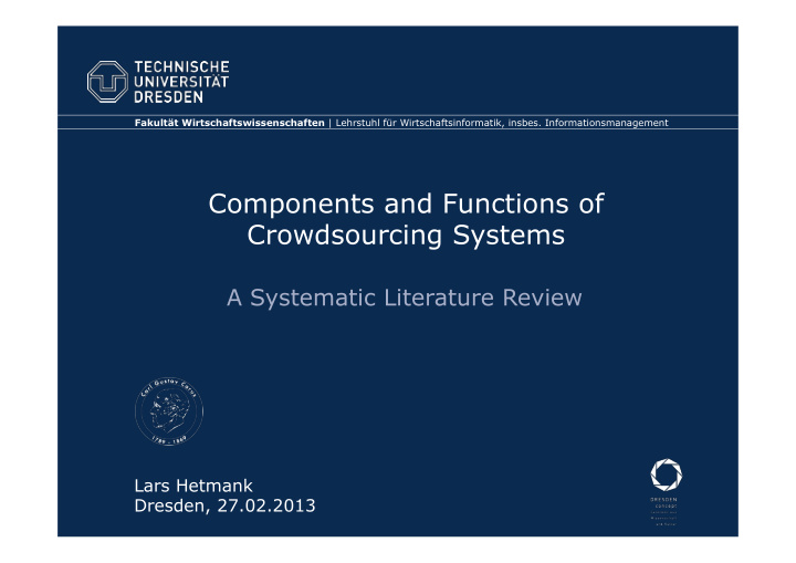 components and functions of crowdsourcing systems