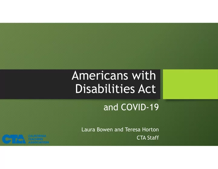 americans with disabilities act