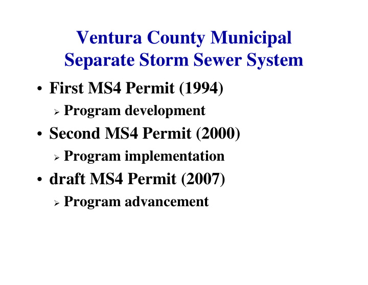 ventura county municipal separate storm sewer system