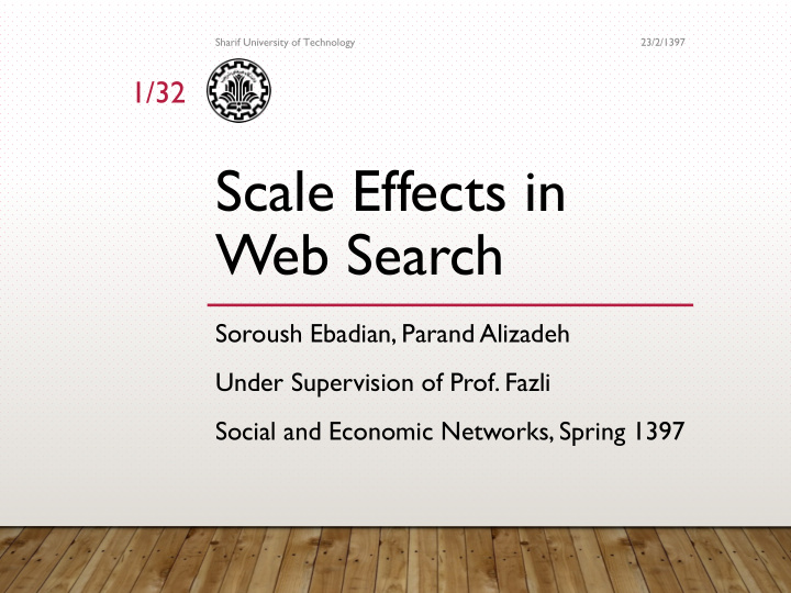 scale effects in web search