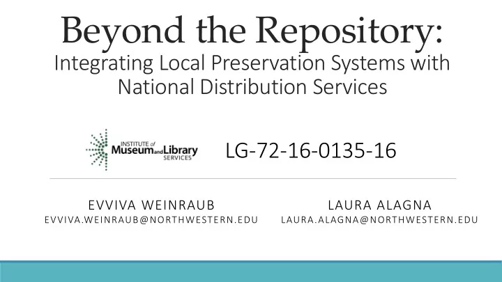 beyond the repository