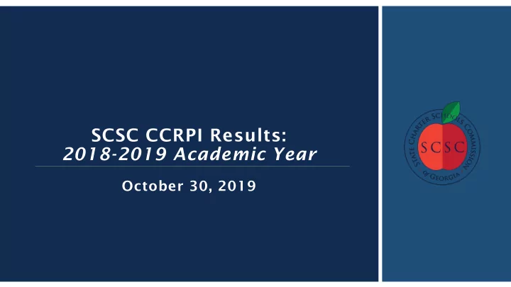 scsc ccrpi results 2018 2019 academic year