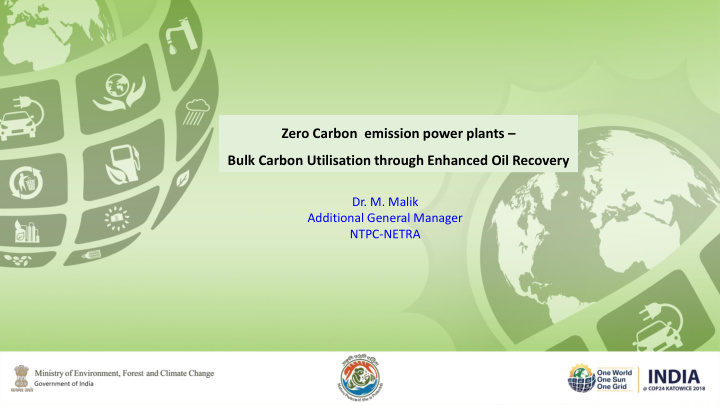 zero carbon emission power plants bulk carbon utilisation