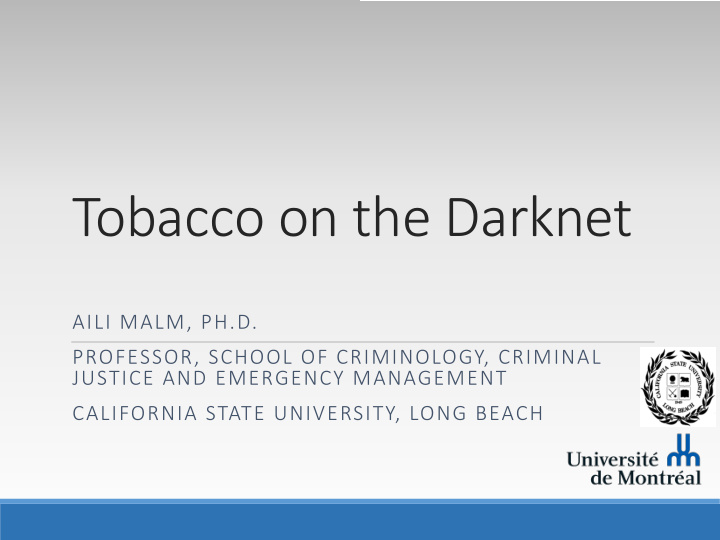 tobacco on the darknet