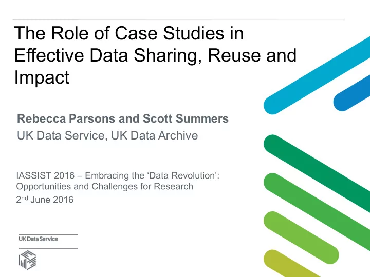 the role of case studies in effective data sharing reuse