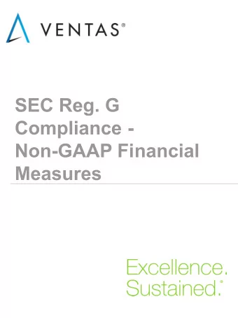 SEC Reg. G  Compliance -  Non-GAAP Financial  Measures