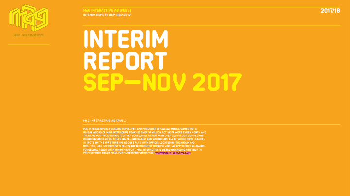 interim report sep nov 2017
