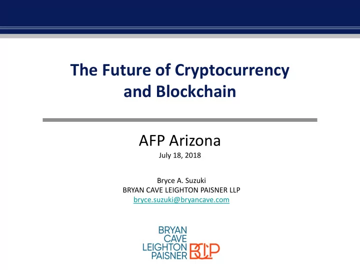 the future of cryptocurrency and blockchain