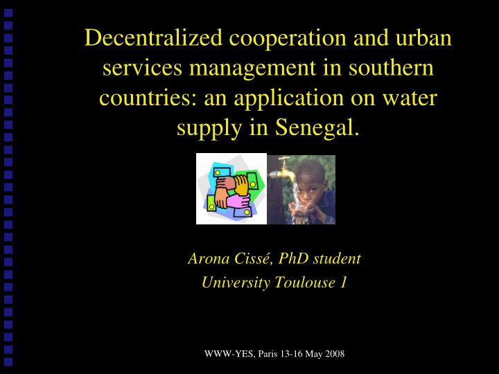decentralized cooperation and urban services management