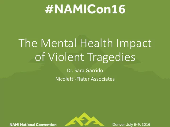 the mental health impact